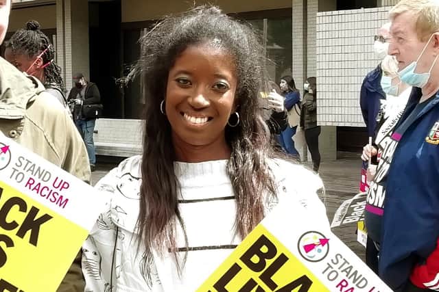 Midia Medina at at BLM protest in June 2020. Picture: David George