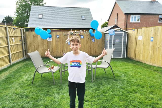 Murray Grinter has run 333 laps around his garden to raise money for the NHS.