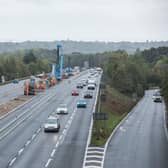 The M27 will have reduced lanes this weekend for works