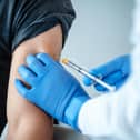 Photo of a patient being given a dose of a coronavirus vaccine produced by BioNTech.  Elderly people in care homes and their carers are top of the list to receive a Covid-19 vaccine after the UK became the first country in the world to approve a jab from Pfizer and BioNTech. Picture: BioNTech SE 2020/PA Wire

NOTE TO EDITORS: This handout photo may only be used in for editorial reporting purposes for the contemporaneous illustration of events, things or the people in the image or facts mentioned in the caption. Reuse of the picture may require further permission from the copyright holder.