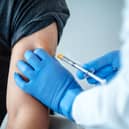 Photo of a patient being given a dose of a coronavirus vaccine produced by BioNTech.  Elderly people in care homes and their carers are top of the list to receive a Covid-19 vaccine after the UK became the first country in the world to approve a jab from Pfizer and BioNTech. Picture: BioNTech SE 2020/PA Wire

NOTE TO EDITORS: This handout photo may only be used in for editorial reporting purposes for the contemporaneous illustration of events, things or the people in the image or facts mentioned in the caption. Reuse of the picture may require further permission from the copyright holder.