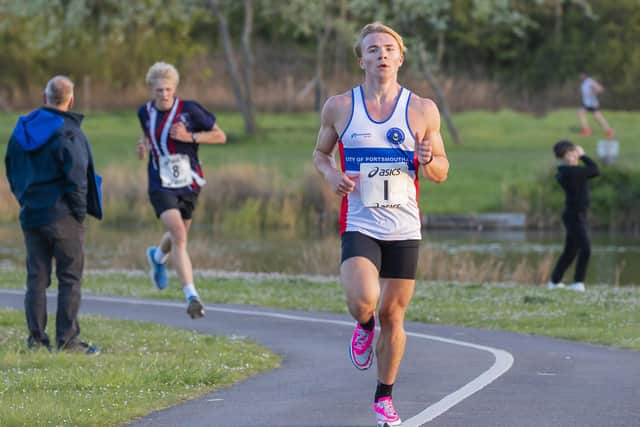 Connor Adams (City of Portsmouth AC) was fifth overall. Picture by Paul Smith
