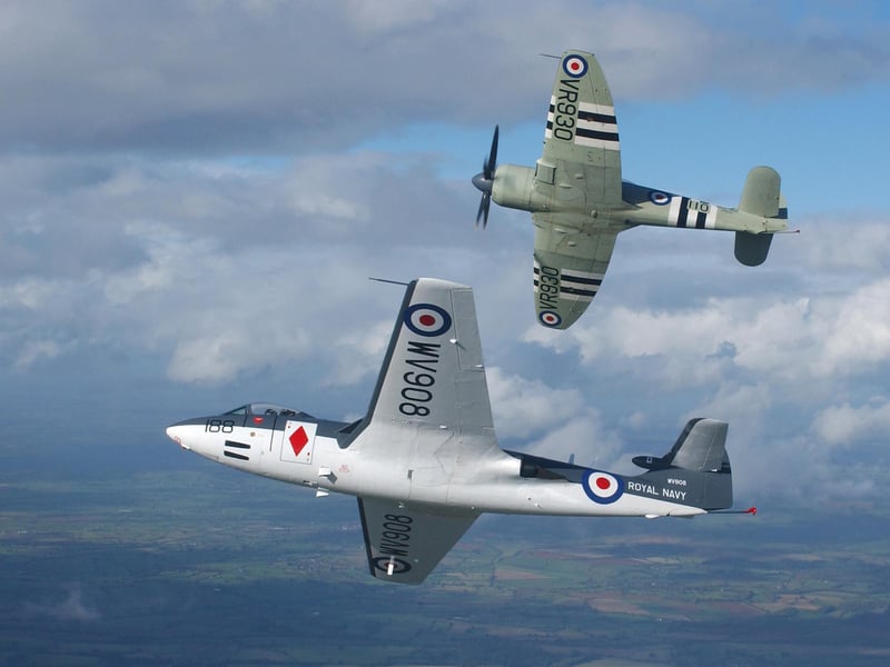RNHF Seahawk, which was flown at Meet Your Navy, alongside the Sea Fury in 2010.