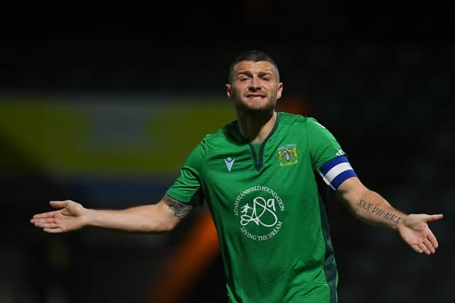 Carl Dickinson played three seasons with Yeovil before leaving in May 2021 to focus on his managerial career at Henley Town. Picture: Harry Trump/Getty Images