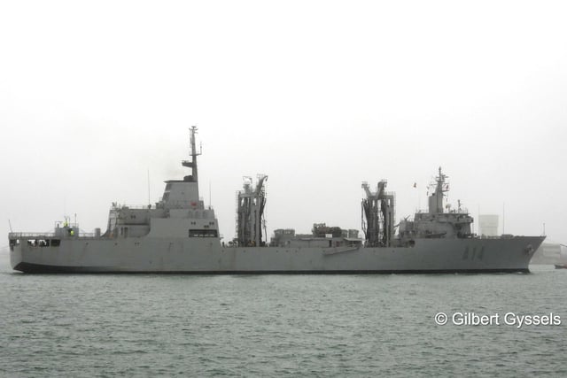 ESPS Patino arriving into Portsmouth on February 20.