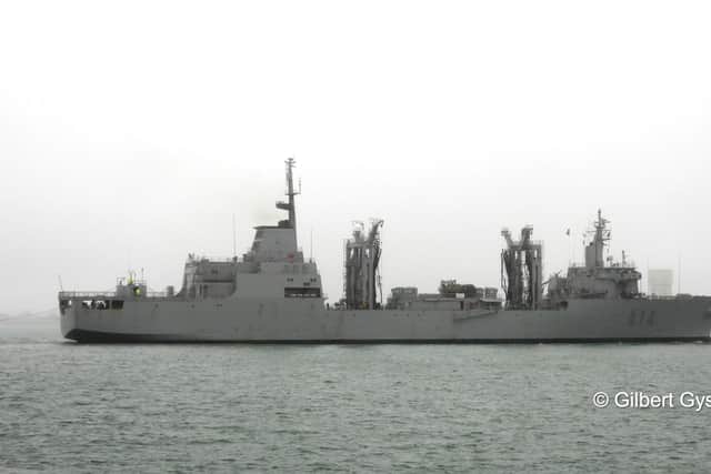 ESPS Patino arriving into Portsmouth on February 20.