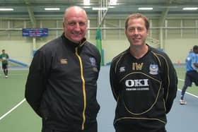 Paul Hart, left, with former Pompey coach Ian Woan
