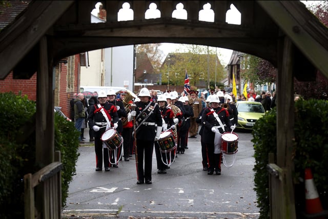 The 16 Regiment Royal Artillery lead the parade