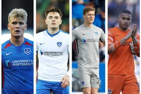 From left: Cameron McGeehan, Ben Thompson, Sean Raggett, Gavin Bazunu.