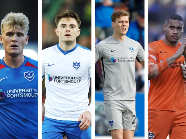 From left: Cameron McGeehan, Ben Thompson, Sean Raggett, Gavin Bazunu.