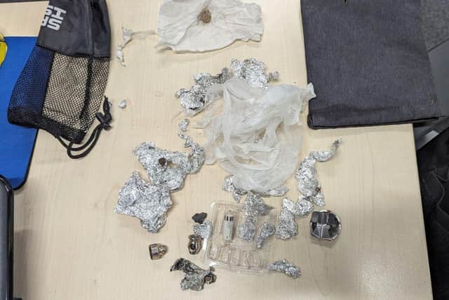 The suspected substances were handed to Gosport Police on Tuesday afternoon. Picture: Gosport Police.