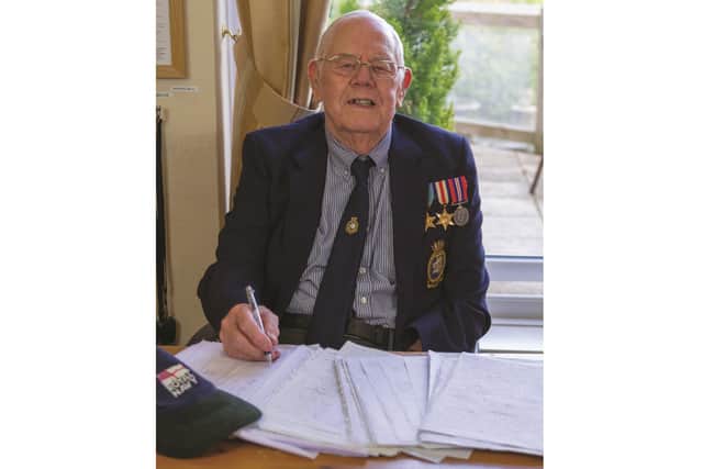 Portsmouth-born Fred Beedie, 94, has published his memoir Acting Able Seaman - Hostilities Only. Picture: Jackie Ahern 