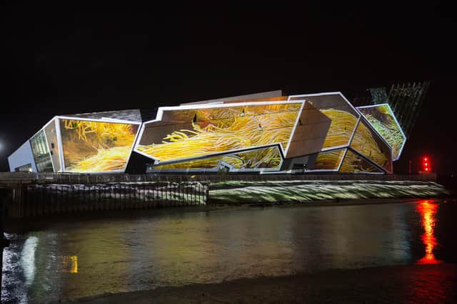 Floe by Heinrich & Palmer, a large scale projection event for The Deep. Commissioned Hull, UK City of Culture 2017