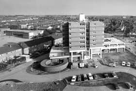 An aerial view of Somers Town Health Centre on October 27, 1973. The News PP4160
