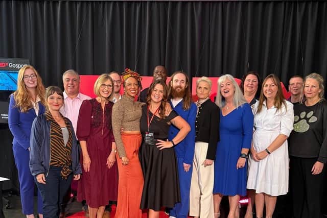 Jess Shailes with fellow speakers at the inaugural TEDxGosport event this month