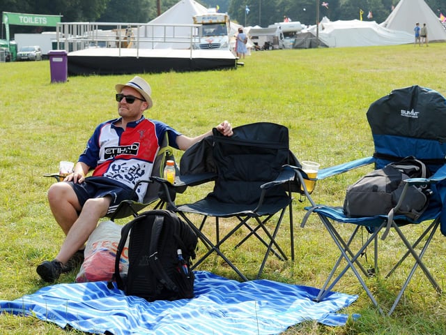 Wickham Festival 2024 got underway at their new arena site in Shedfield on Thursday, August 1.
Pictured is: Jack Holliday from Brighton, who has been coming to the Wickham Festival for ten years.
Picture: Sarah Standing (010824-2954)
