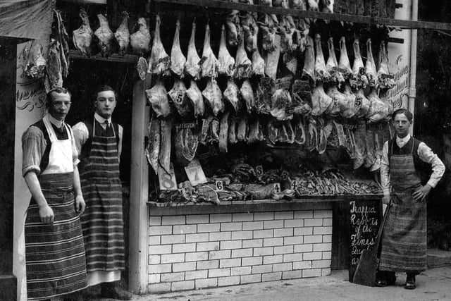 A Portsmouth butchers in the 1920s. 