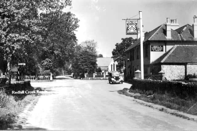 THEN: Redhill crossroads, now more commonly know as the Staunton crossroads, circa 1928. Picture: George Barrett collection