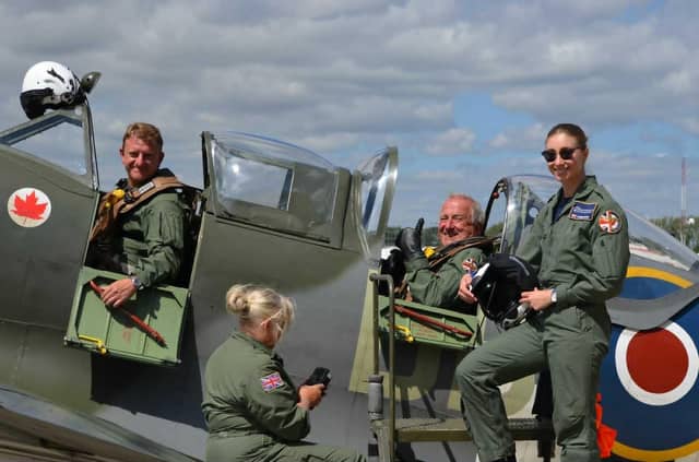 Peter Crabtree on a once in a lifetime Spitfire flight after losing 4 stone 3 pounds