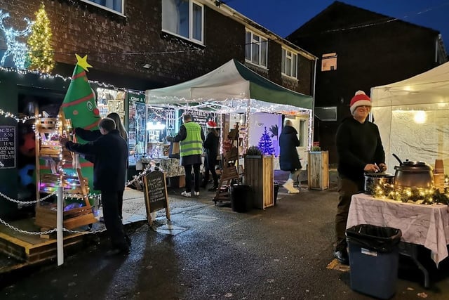 The stalls getting ready for the late night shopping in Clanfield