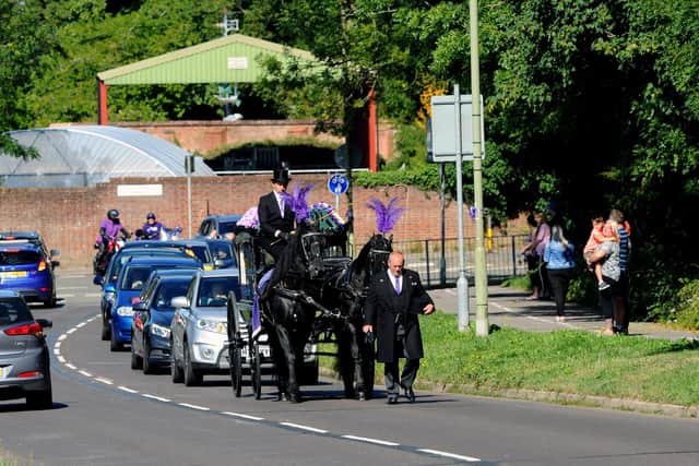 The funeral of Louise Smith took place on Friday, July 10, with a procession around Leigh Park and past Havant Academy. Picture: Sarah Standing (100720-5509)