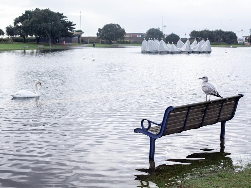 Pictured: Flooding at Canoe Lake, Southsea.
Picture: Habibur Rahman