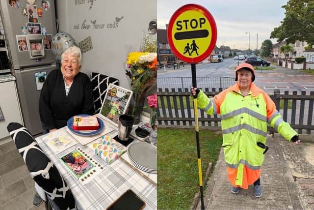 Come rain, hail or shine, Tina Cole has been there to brighten up the days of youngsters crossing at Riders Junior School and Front Lawn Primary Academy