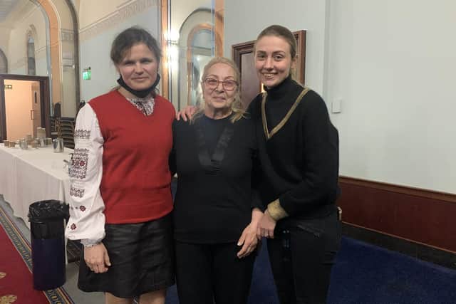 Maryna Kuzmenko with Raise Mazanik her granddaughter Olga Kravchenko.