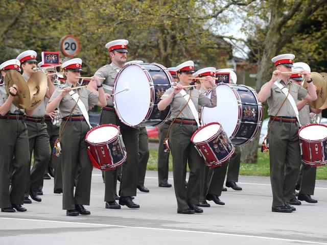Rehearsals took place at HMS Excellent on Whale Island, Portsmouth on Friday, April 28, for the King's coronation ceremony.