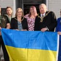 Roy Wolstenholme, Fran Alves, Lady Mayoress Joy Maddox, Holly Marshman, Lord Mayor Councillor Frank Jonas and Richard Palmer
Picture: Keith Woodland (160421-19)
