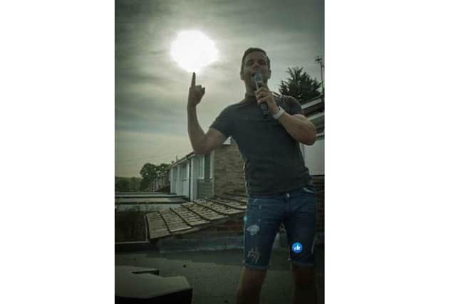 Mark Harris from Purbrook held his second gig on his roof to raise money for Chestnut Tree House children's hospice, inspired by 8-year-old Jack Woods who has Lowe syndrome
