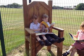 The reception children at Sarisbury Infant School have been enjoying their new reading area.