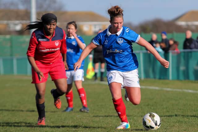 Molly Clark in action for Pompey Women. Picture: Jordan Hampton