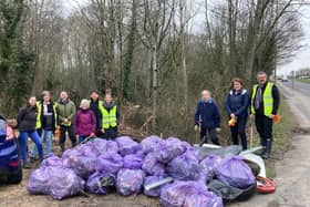 The group's last big litter pick on Sunday, March 6. 