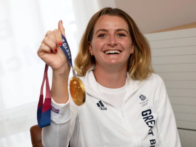 Eilidh McIntyre with her gold medal from the Tokyo Olympics
Picture: Sam Stephenson