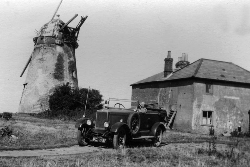 Dilapidated Chalton windmill, near Clanfield, before it was restored to the private house it is today. Picture: costen.co.uk