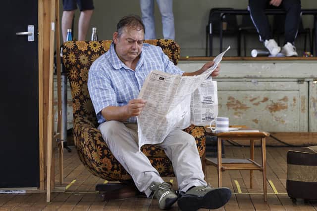 Nigel Pivaro in rehearsal for The Commitments, taken on August 24, 2022 in London. Picture by Ellie Kurttz