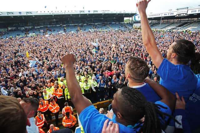 Pompey celebrate in 2017