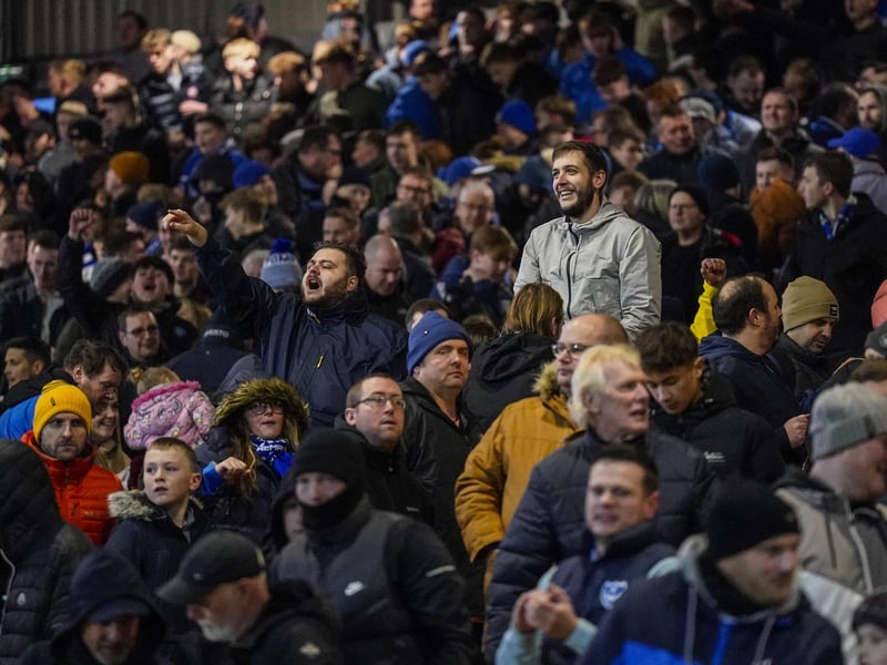 Around 1,800 Pompey fans were in raucous voice in the 1-0 victory at Port Vale.
