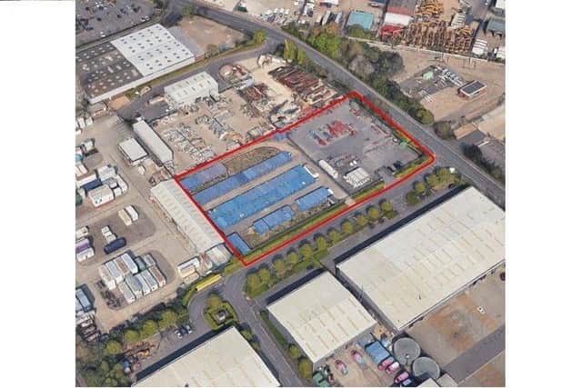 The site at Voyager Park industrial estate in Portsmouth earmarked for redevelopment