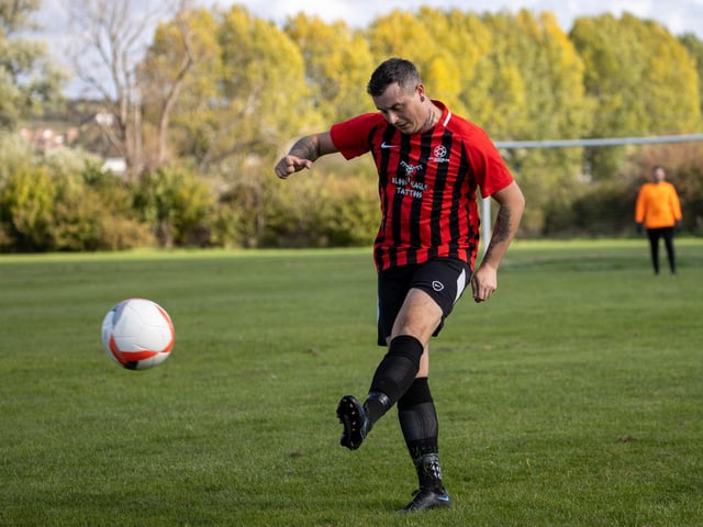 A Fairfields player. Picture by Alex Shute
