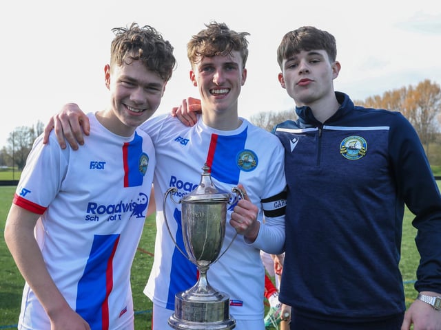 St Vincent/Gosport players celebrate. Picture: Chris Moorhouse