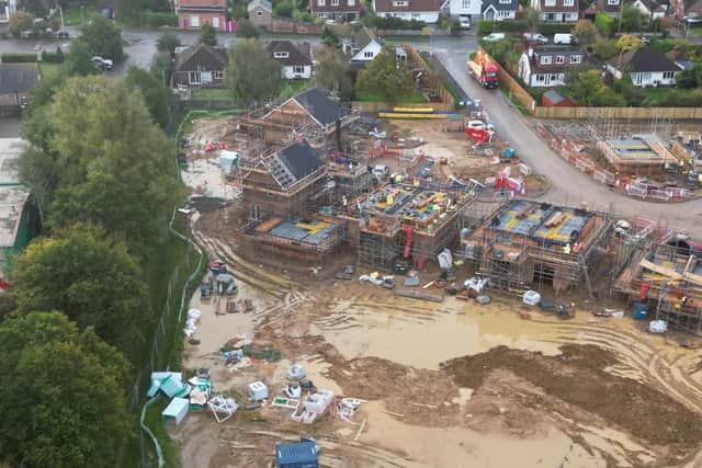 The housing estate being built on Hayling Island which flooded over Christmas
