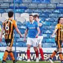 Hull celebrate their third goal at Pompey. Picture: Joe Pepler