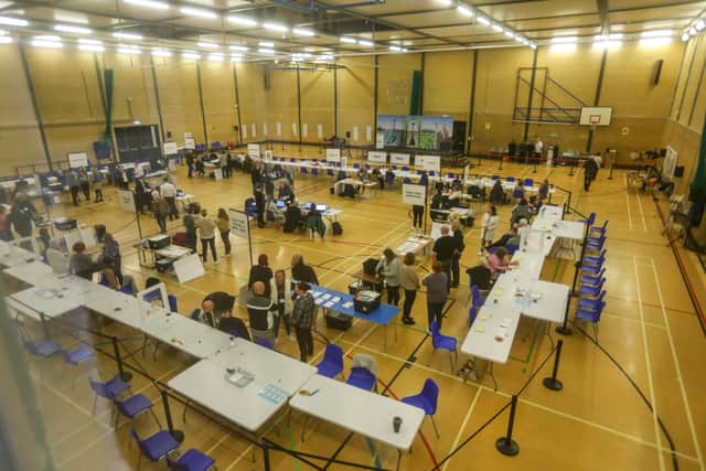 Havant Borough Council election count, Horizon Leisure Centre, Civic Centre Road, HavantPicture: Chris  Moorhouse (030524-01)