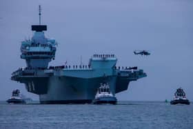 HMS Queen Elizabeth returns to Portsmouth