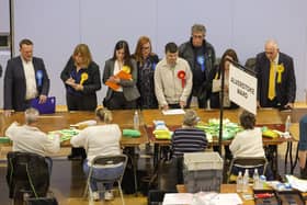 Candidates observe the validation process at Gosport Leisure Centre. Picture: Mike Cooter (020524)