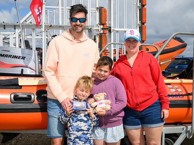 Pictured is: The Gilderson come out to watch the RNLI Flotilla of boatsPicture: Keith Woodland