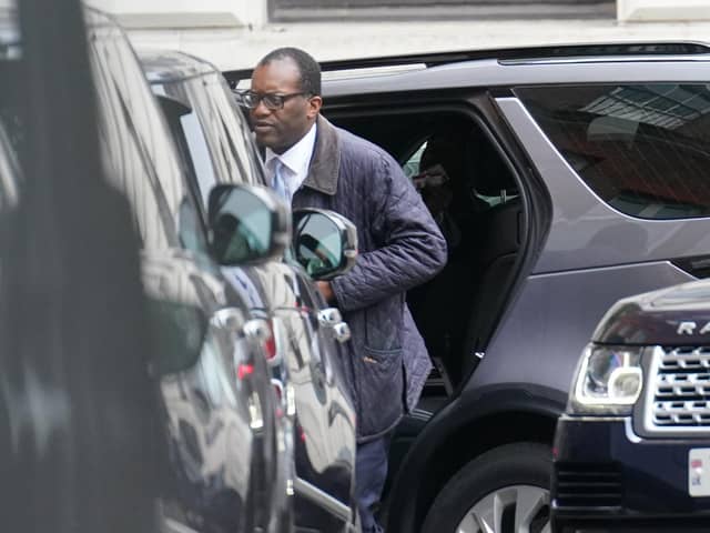 Chancellor of the Exchequer Kwasi Kwarteng arriving in Downing Street, London, after returning from the US ahead of schedule for urgent talks with Prime Minister Liz Truss as expectations grow that they will scrap parts of their mini-budget to reassure markets. Picture: Stefan Rousseau/PA Wire.