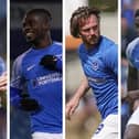 From left, Michael Jacobs, Jay Mingi. Di'Shon Bernard and Ryan Tunnicliffe left Pompey this summer.